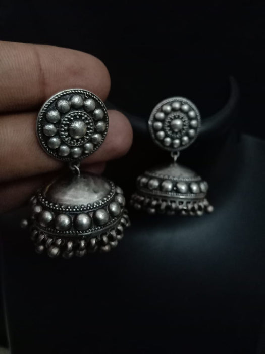 Earrings (Round German Silver)